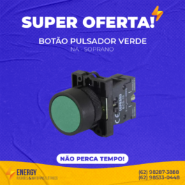 Botão Pulsador Verde NA Soprano