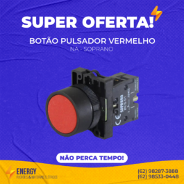 Botão Pulsador Vermelho NA Soprano