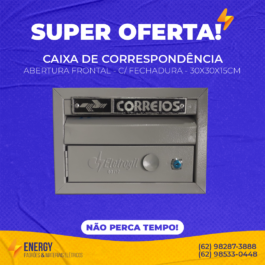 Caixa de Correspondência Abertura Frontal C/ Fechadura 30x30x15cm