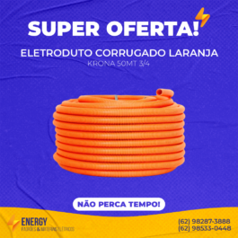Eletroduto Corrugado Laranja 50MT