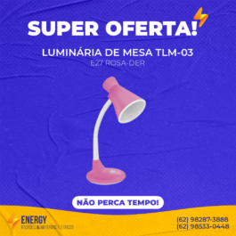 Luminária de mesa rosa