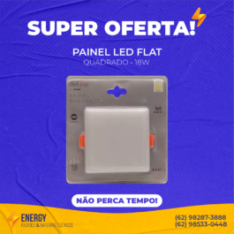 Painel Flat Quadrado Embutir 18w