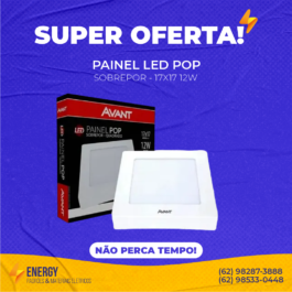 Painel LED 17×17 Sobrepor