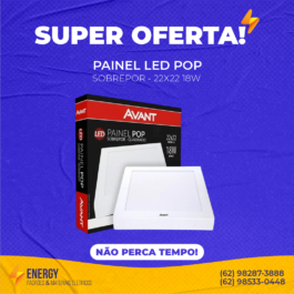 Painel LED 22×22 Sobrepor
