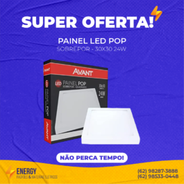 Painel LED 30×30 Sobrepor