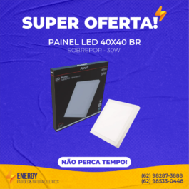 Painel LED BR 30w 40×40 Sobrepor