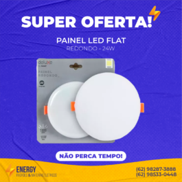 Painel Flat Quadrado Embutir 24W