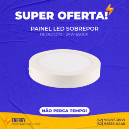 Painel LED Sobrepor Redondo 24W