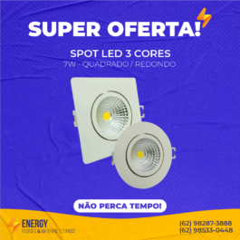 SPOT LED REDONDO / QUADRADO 7W