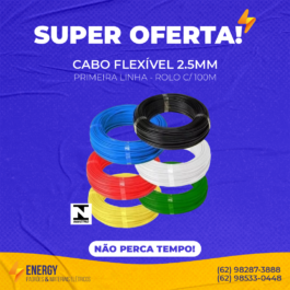 Cabo Flexível 2.5mm 100M